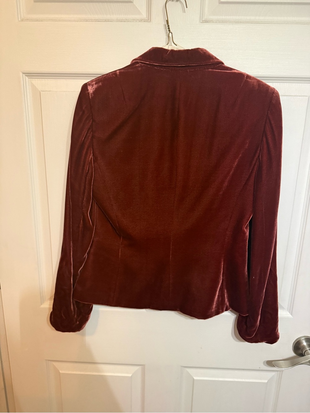 Kasper Velvet Blazer in Deep Burgundy - Picture 4 of 4
